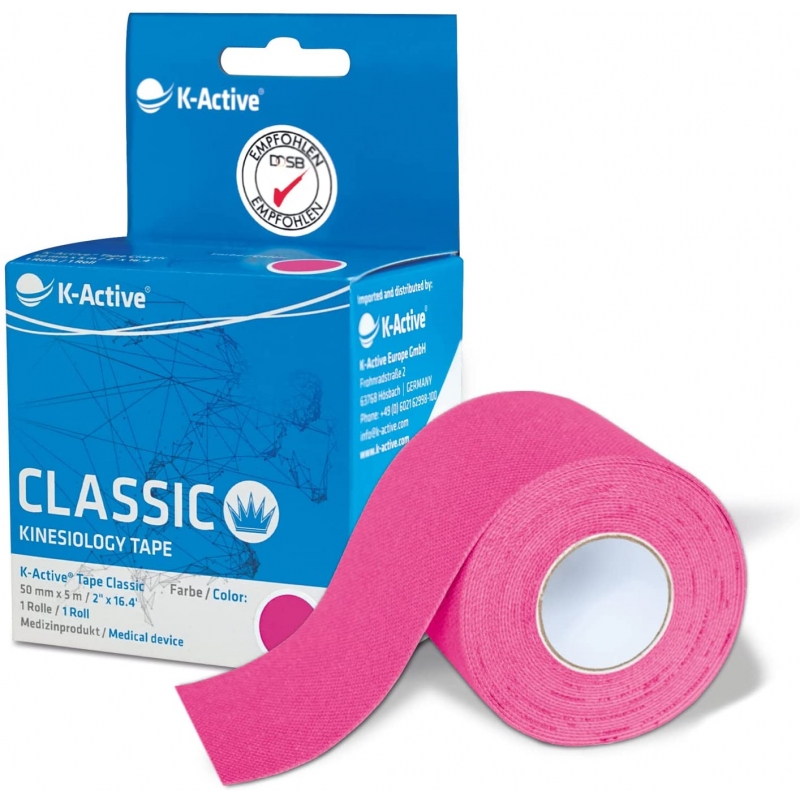 Farmacare Kinesio Taping Benda Autoadesiva Elastica Kinesiologia Fucsia 5x5  cm