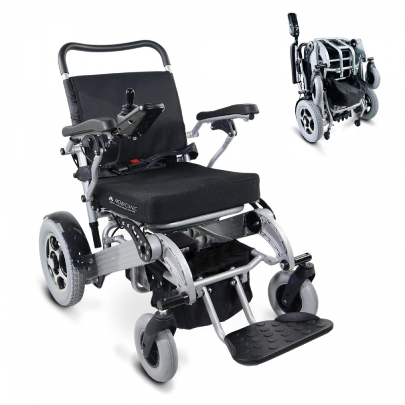 PCWLH Silla de ruedas plegable ligera, silla de ruedas de  viaje, marco de aleación de aluminio grueso, sistema de bloqueo de frenos,  rueda delantera universal 360, para viajes en avión, al