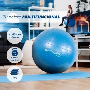 Bosu 58cm + Inflador para Yoga y Pilates