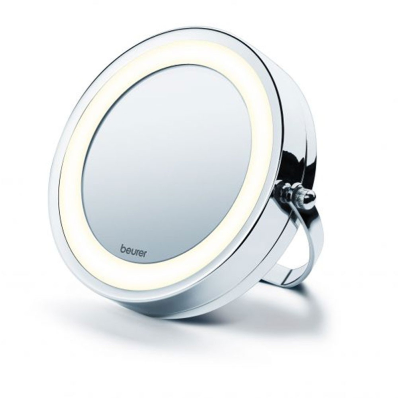 Espejo de tocador LED con aumento, espejo de maquillaje de montaje en  pared, espejo de aumento con ventosa de luz, espejo de baño, espejo de