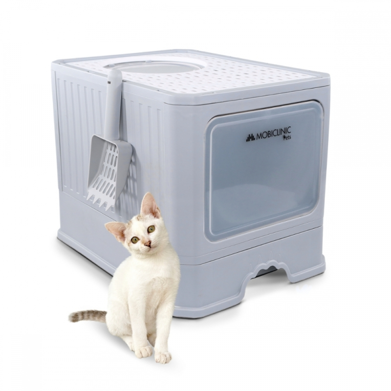 Pawhut Arenero para gatos cerrado con bandeja extraíble, pala y filtro  43x44x47 cm blanco desde 54,99 €