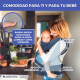Mochila portabebés 6 en 1 | Transpirable | 0-36 meses | Correas regulables | Algodón | Bolsillo | Azul | Moley | Mobiclinic - Foto 7
