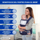 Mochila portabebés 6 en 1 | Transpirable | 0-36 meses | Correas regulables | Algodón | Bolsillo | Azul | Moley | Mobiclinic - Foto 8