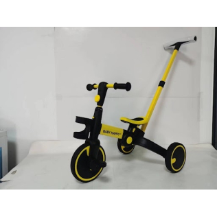 Triciclo 5 en 1 | Evolutivo | Ajustable |Máx 25kg | Ligero | 1 año y medio-5 años | Amarillo | Chase|Mobiclinic