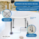 Silla de ducha | Aluminio | Regulable en altura | Conteras antideslizantes | San Fermín | Mobiclinic - Foto 4