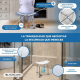Silla de ducha | Aluminio | Regulable en altura | Conteras antideslizantes | San Fermín | Mobiclinic - Foto 6