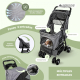 Carrito para perros|Plegable|Ruedas con freno y 360º|3 accesos |Con toldo|Cesta almacenaje y portavasos|Gris|Zuma|Mobiclinic - Foto 3