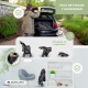 Carrito para perros|Plegable|Ruedas con freno y 360º|3 accesos |Con toldo|Cesta almacenaje y portavasos|Gris|Zuma|Mobiclinic - Foto 5