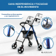 Andador ancianos | Plegable | Aluminio| Frenos en manetas | Asiento y respaldo | 4 ruedas | TOP | Hércules | Mobiclinic - Foto 6