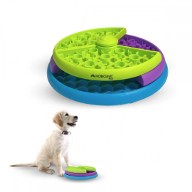 Comedero interactivo para perros | Tres capas | 26x26x7,5cm | Combate aburrimiento | Antideslizante| Juego| Doggy | Mobiclinic