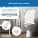 Elevador WC | Con tapa | 14 cm | Blanco | Ajustable | Titán | Hasta 160 Kg| Mobiclinic - Foto 7