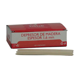 Depresor lingual de madera | Caja de 100 uds