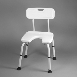 Silla de baño con asiento en U | Regulable | Blanca | Samba