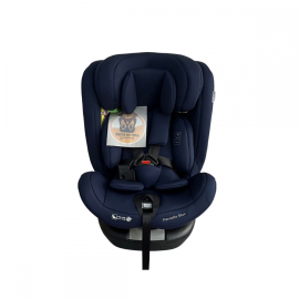 Silla coche infantil | Giro 360º | Reclinable | 40-150 cm | 0-12 años | Top Tether | Ajustable | Azul | Pandafix | Mobiclinic