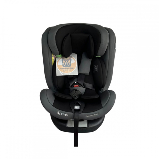 Silla coche infantil | Giro 360º | Reclinable | 40-150 cm | 0-12 años | Top Tether | Ajustable | Negra | Pandafix | Mobiclinic