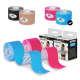 Pack de 2 Kinesiotape | Rosa y Azul | Impermeable | Venda neuromuscular | 5mx5cm | Mobitape | Mobiclinic - Foto 1