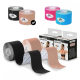 Pack de 2 Kinesiotape | Negro y Beige | Impermeable | Venda neuromuscular | 5mx5cm | Mobitape | Mobiclinic - Foto 1