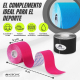 Pack de 4 Kinesiotape | Rosa, Azul, Negro y Beige | Impermeable | Venda neuromuscular | 5mx5cm | Mobitape | Mobiclinic - Foto 1