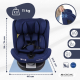 Silla coche infantil | Giro 360º | Reclinable | 40-150 cm | 0-12 años | Top Tether | Ajustable | Azul | Pandafix | Mobiclinic - Foto 2