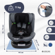 Silla coche infantil | Giro 360º | Reclinable | 40-150 cm | 0-12 años | Top Tether | Ajustable | Negra | Pandafix | Mobiclinic - Foto 2