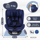 Silla coche infantil | Giro 360º | Reclinable | 40-150 cm | 0-12 años | Top Tether | Ajustable | Azul | Pandafix | Mobiclinic - Foto 2