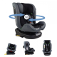 Silla coche infantil | Giro 360º | Reclinable | 40-150 cm | 0-12 años | Top Tether | Ajustable | Negra | Pandafix | Mobiclinic - Foto 1