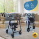 Premium Rollator | Faltbar | Leicht | Bremsen an den Handgriffen | Blau | Augusto | Mobiclinic - Foto 1