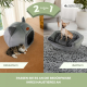 Katzenbett| Plegable | Gris | Confort | Suave | 38x49x45 cm | Carga máx. 12Kg | HelloCatty | Mobiclinic - Foto 5