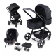 3-in-1-Kinderwagen | Faltbar | I-Size |UV50+-Filter| Moskitonetz, Fußsack, Regenblase | Max. 22kg| Grau |Darky |Mobiclinic - Foto 1