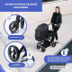 3-in-1-Kinderwagen | Faltbar | I-Size |UV50+-Filter| Moskitonetz, Fußsack, Regenblase | Max. 22kg| Grau |Darky |Mobiclinic - Foto 7