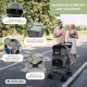 Hundekinderwagen|Faltbar|Räder Bremse und 360º|3 Zugänge|Markise|Aufbewahrungskorb und Getränkehalter|Schwarz|Zuma|Mobiclinic - Foto 3