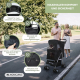 Hundekinderwagen|Faltbar |Räder Bremse 360º |3 Zugänge | Markise|Aufbewahrungskorb und Getränkehalter |Schwarz |Zuma|Mobiclinic - Foto 3