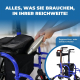 Luxus Rollator | Rollator-Rollstuhl-Kombination | Faltbar | Bremse | Aluminium | Blau | Picasso | Mobiclinic - Foto 5