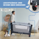 3-in-1-Reisebett | Wickeltisch | Laufstall | Tragbar | Faltbar | Tragetasche | Grau | Caelum | Mobiclinic - Foto 6