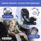 Siège auto enfant |Pivotant à 360º|i-Size |Évolutif |40-150cm|0-12 ans|Inclinable |Réglable |Noir Gris| Lionfix Pro|Mobiclinic - Foto 6