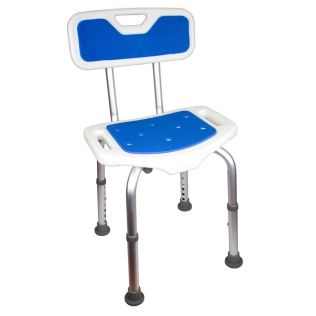 Chaise de bain | Siège de douche | Assise rembourrée | Réglable en hauteur | Pieds Antidérapants