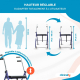 Déambulateur pour personnes âgées | Pliable | Siège | 2 roues | Bleu | Mérida | Clinicalfy - Foto 3