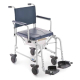 Chaise de douche et toilettes à roulettes | Fauteuil roulant douche et WC pliable | Accoudoirs et repose-pied | LIMA de Invacare - Foto 1