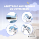 Chaise haute à bascule | Pliable | Avec roulettes et plateau | Max. 15kg | 6-36 mois | Ajustable | Bleu | Nala | Mobiclinic - Foto 8