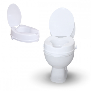 Rehausseur WC | Avec couvercle | Hauteur 10 cm | Blanc | Titan | Mobiclinic