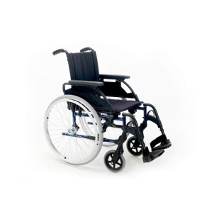 Fauteuil roulant Breezy Premium (ancien 250) | Fauteuil pliable | Avec roues de 24 " | Acier | Couleur bleu