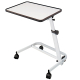 Table d'appoint pliante | Pour lit | Inclinable | Roues et frein | Blanc - Foto 1