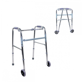 Déambulateur pour adultes | Aluminium | 2 roues | Pliable | Hauteur réglable | Capitel | Mobiclinic