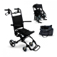 Fauteuil roulant de transit | Pliable | Aluminium | Petites roues | Freins sur les poignées | Noir | Saturno | Mobiclinic - Foto 1