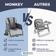 Chaise haute de voyage avec rangement | Pour bébé | Pliable | Avec poche et poignée | Jusqu'à 15 kg | Gris | Monkey | Mobiclinic - Foto 5