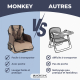 Chaise haute de voyage avec rangement| Pour bébé | Pliable | Avec poche et poignée | Jusqu'à 15 kg | Beige | Monkey | Mobiclinic - Foto 6