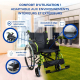 Fauteuil roulant pliable | Aluminium | Dossier divisé | Accoudoirs pliants | Vert | Bolonia | Mobiclinic - Foto 4