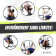 Banc de musculation multifonctionnel | Pliable | Réglable | Support de barre | 148x180x110,5cm | 250kg | Pressfit | Mobiclinic - Foto 6