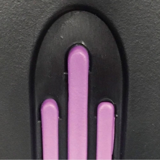 2er Pack Krücken, ergonomischer Gummigriff, Advance, schwarz und violett