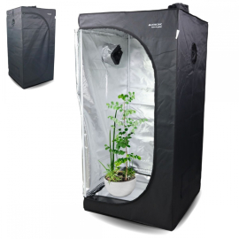 Growzelt | Wasserdicht | Schwarz | Nylon | Max. Belastung 28 kg | Abnehmbarer Boden | Haltestangen | Growbox | Mobiclinic